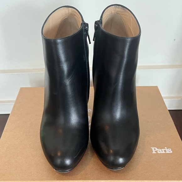 Christian Louboutin Bella Top 120 Ankle Boot Bootie Calf Black Size 38 - Picture 8 of 16